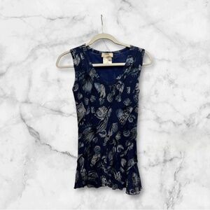 Fuzzi Seashell Print Tank with Matching Jacket - LIKE NEW - medium